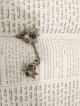 קליפס טלית כסף סטרלינג עם אבני אילת, קליפס טלית, ישראל